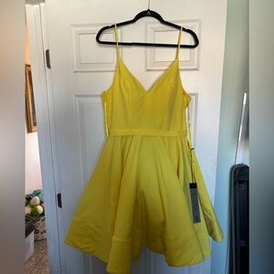 Mac Duggal fit and flare dress